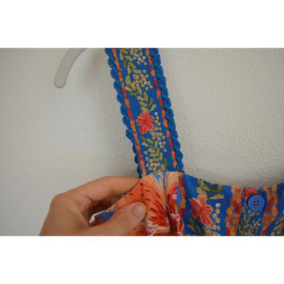 FARM RIO Stitched Garden Blue Romper Size - Picture 12 of 12